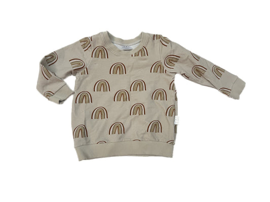 Minimalistic Ole Designs Rainbow Sweatshirt 2 Years