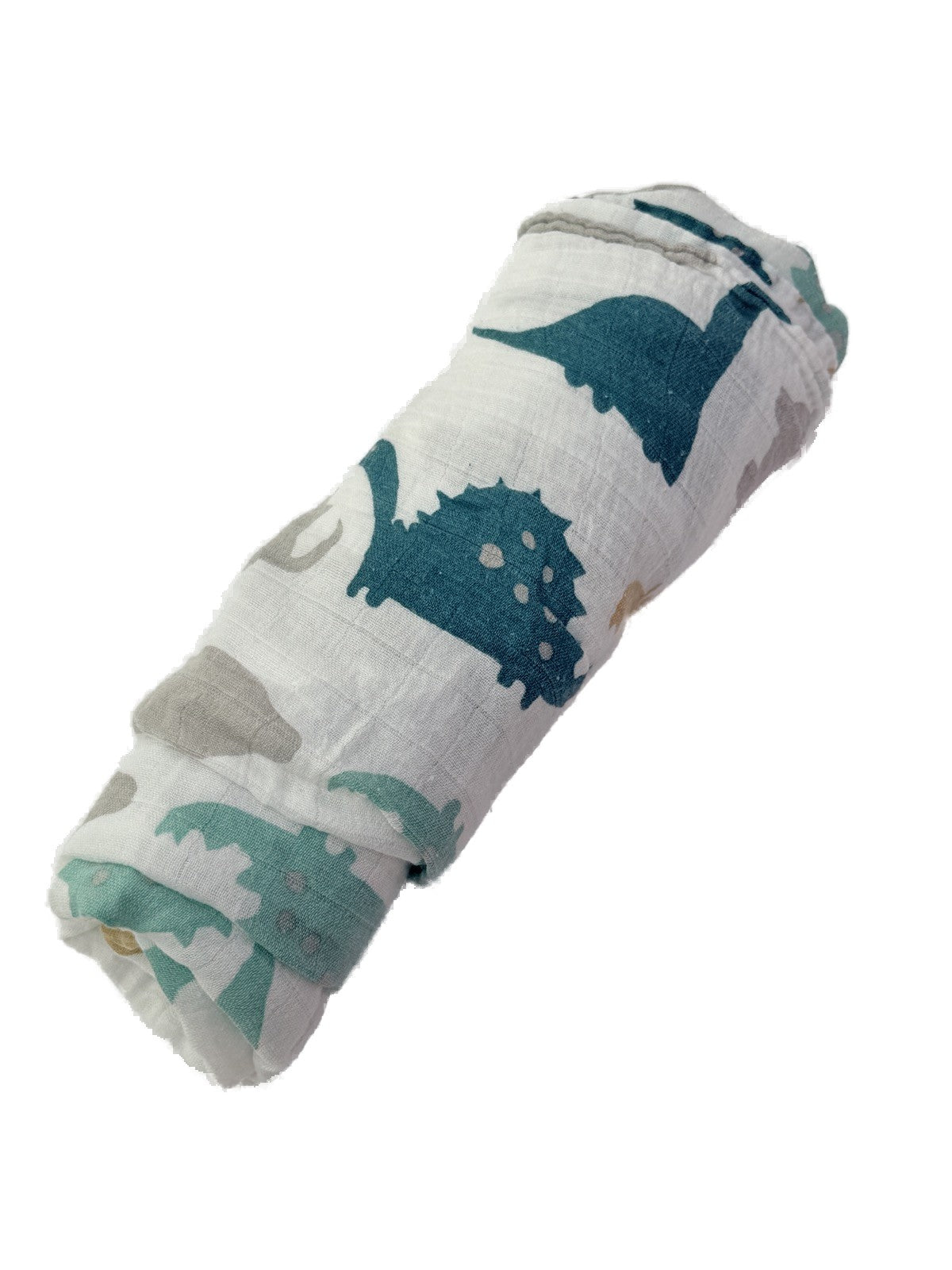 Dinosaur Print Muslin Swaddle Blanket
