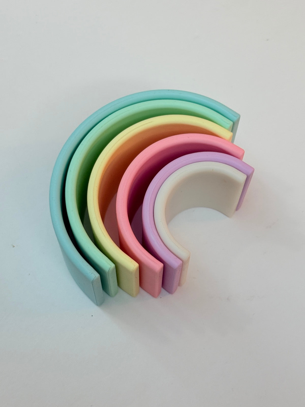 Pastel Silicone Rainbow Stacker Toy
