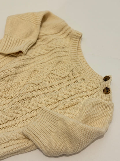 Baby Gap Cream Cable Knit Sweater 3-6M