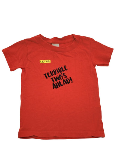 Caution Terrible Two's Red Tee 2T