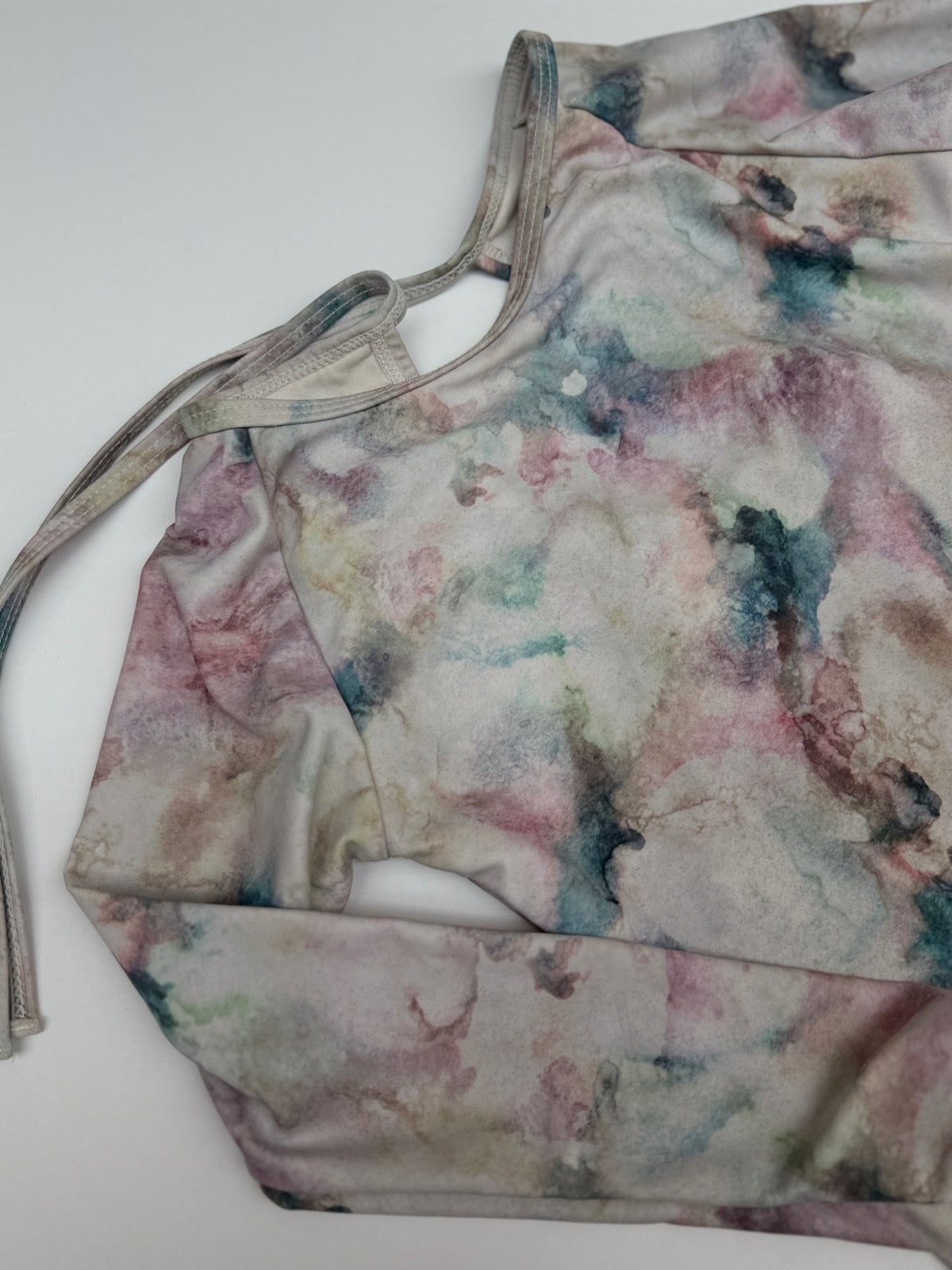 Current and Tyde Girls Watercolor Halter One-Piece Rash Guard Swimsuit Size 5