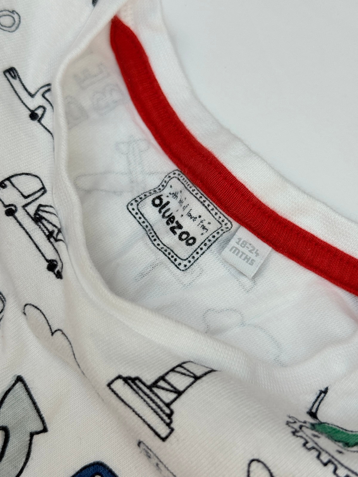 Bluezoo Baby Transport Bodysuit Dungaree Set 18-24m