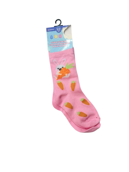 NWT - Occasions Easter Bunny Crew Socks Shoe Size 8-12
