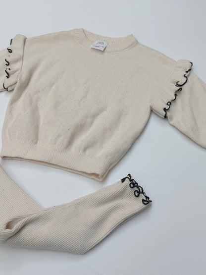 Zara Cream Knit Sweater Set 18-24M