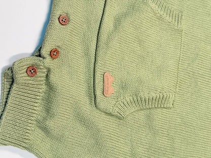 Souris Mini Green Knit Sweater Romper 0-3M