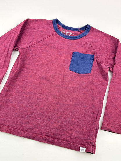 Baby Gap Burgundy Striped T-Shirt Size 5T