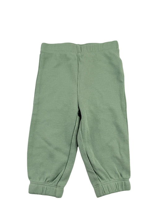 Joe Fresh Green Waffle Knit Joggers 6-12M