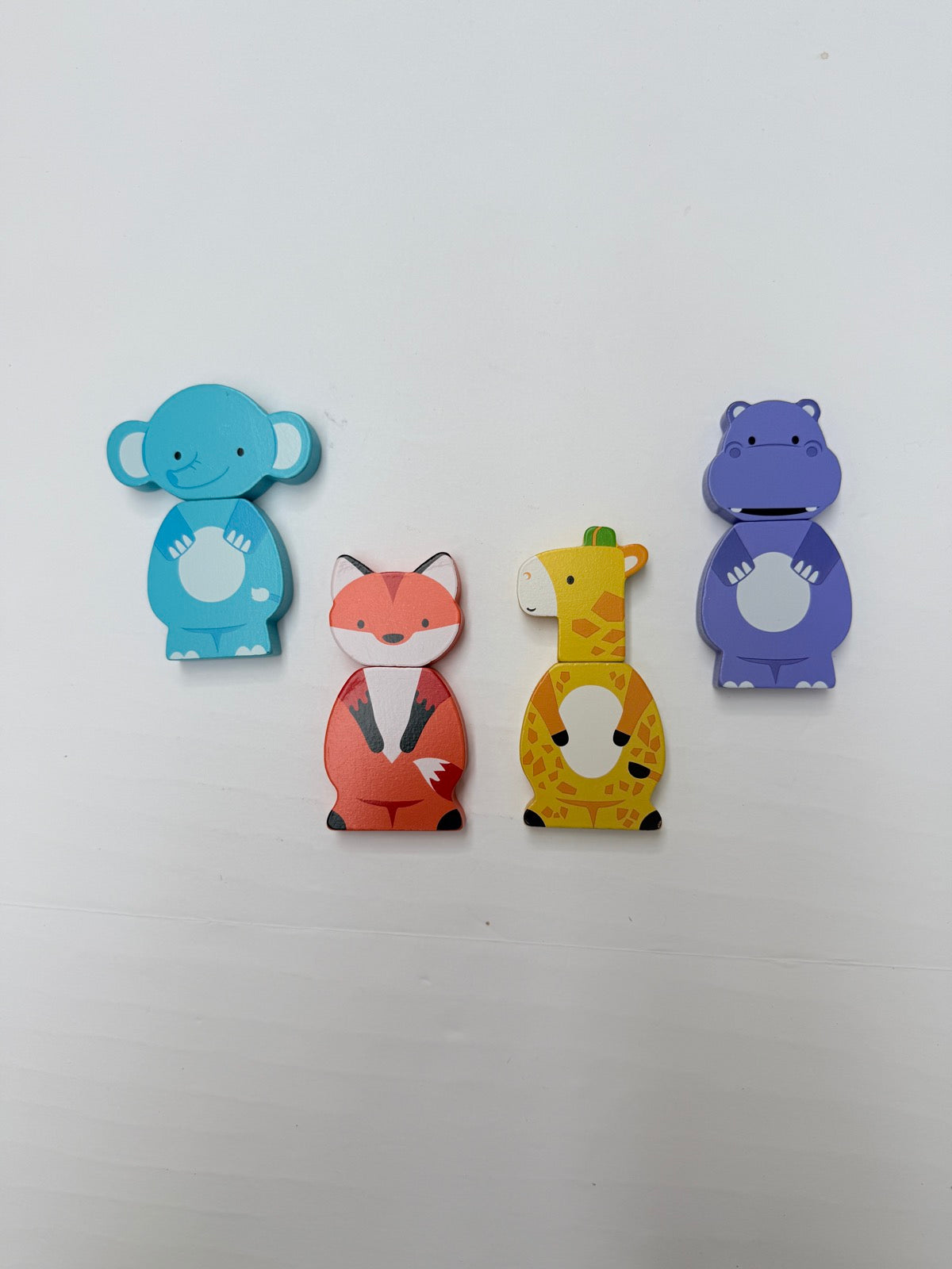 Wooden Magnetic Stacking Zoo Animals Toy Set