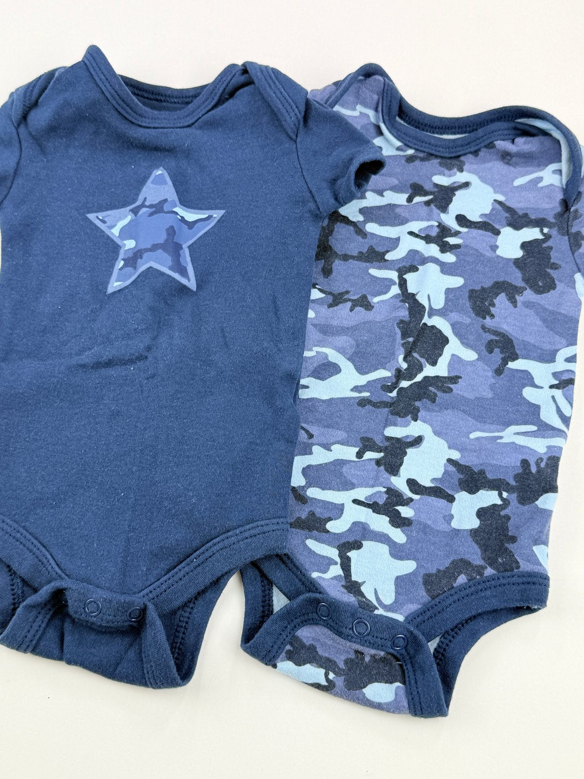 the peanutshell Blue Camo Bodysuit 2-Pack 3-6M