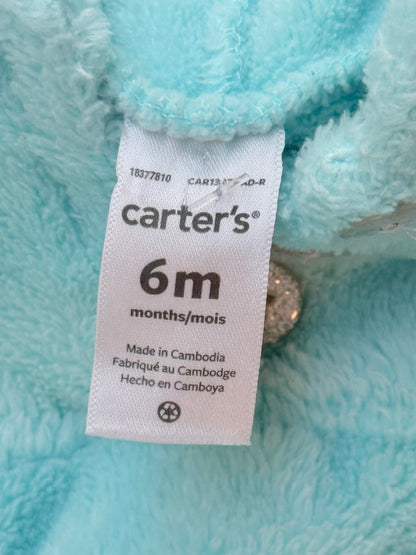 Carter's Mint Fleece Bear Hoodie 6M