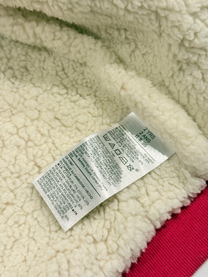 Baby Gap Pink Sherpa Hoodie Jacket 2T