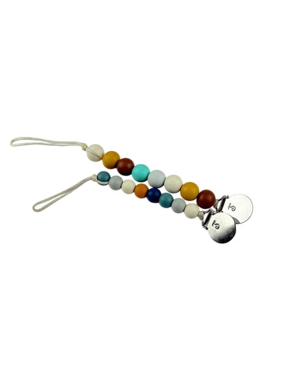 LouLou Lollipop Silicone Bead Pacifier Clips Set of 2