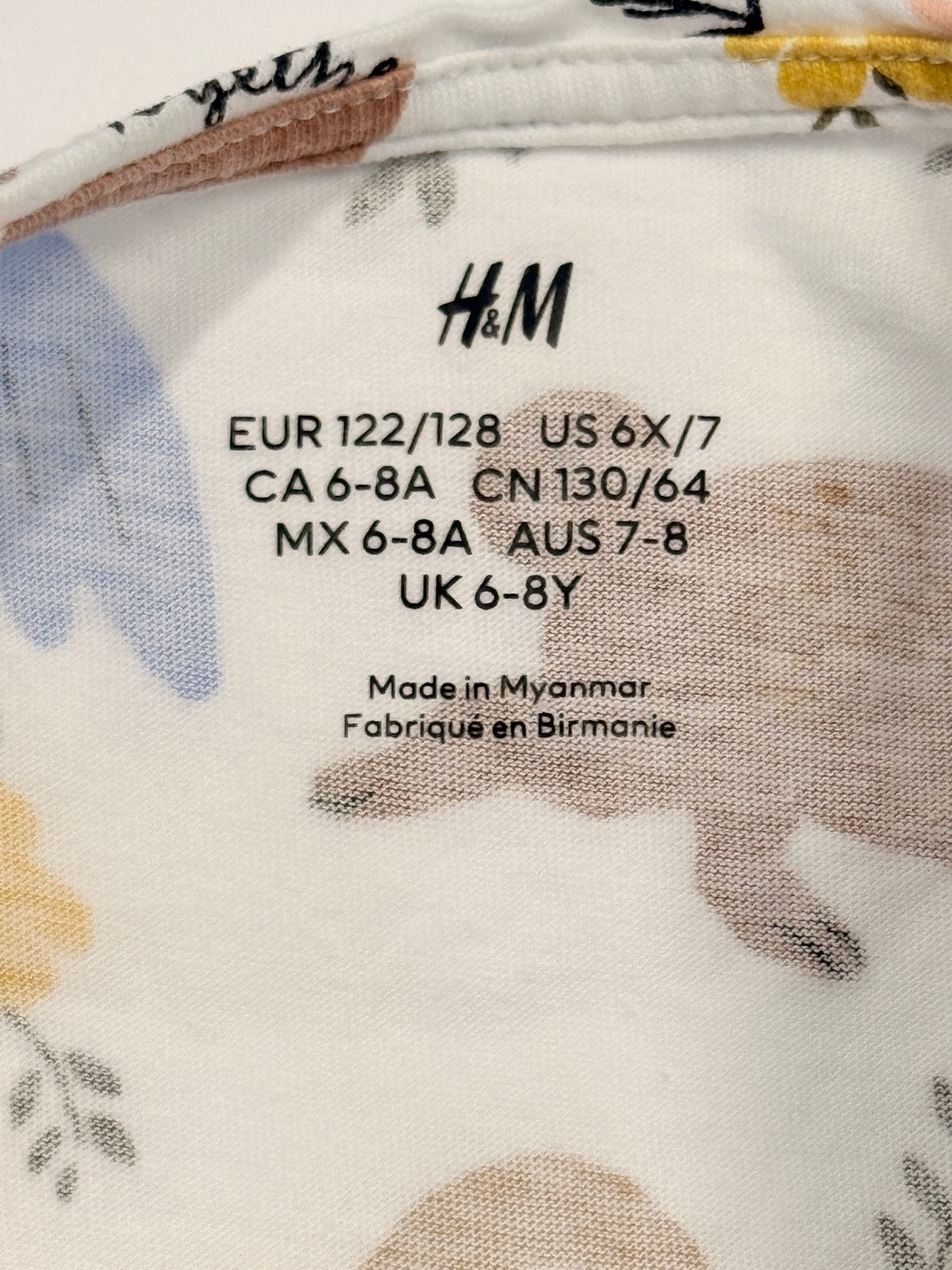 H&M Animal Print T-Shirt Size 6-8Y
