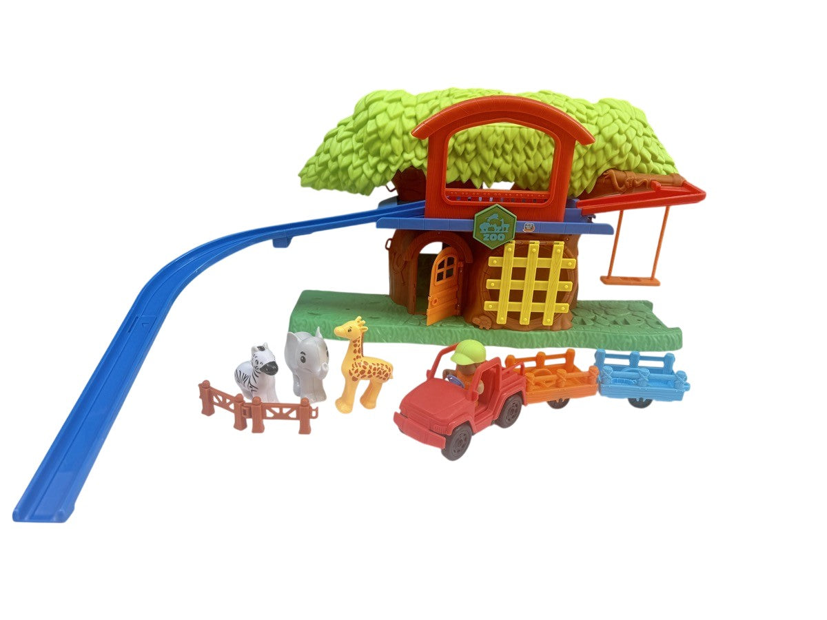 Zoo Playset with Animals Vehicle Track