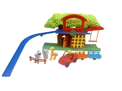 Zoo Playset with Animals Vehicle Track