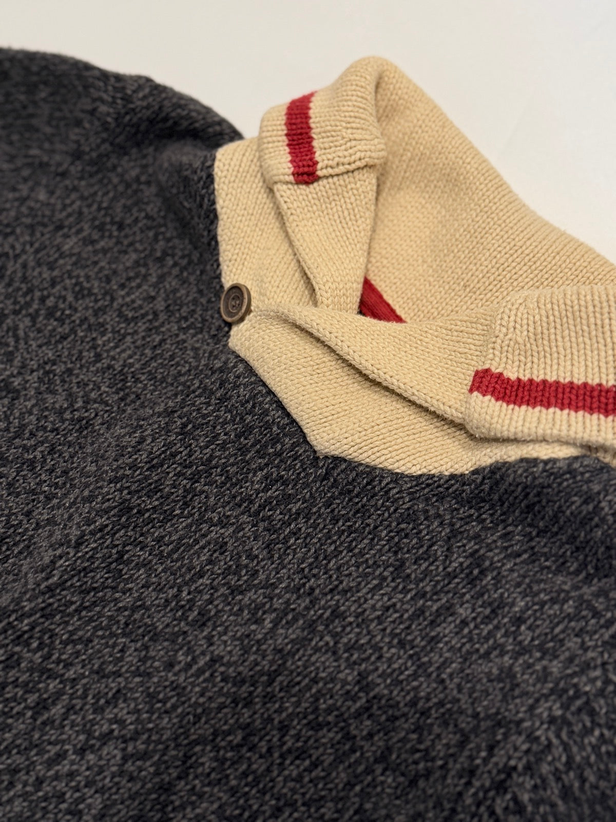 Roots Kids Gray Shawl Collar Sweater XL = 11-12Y