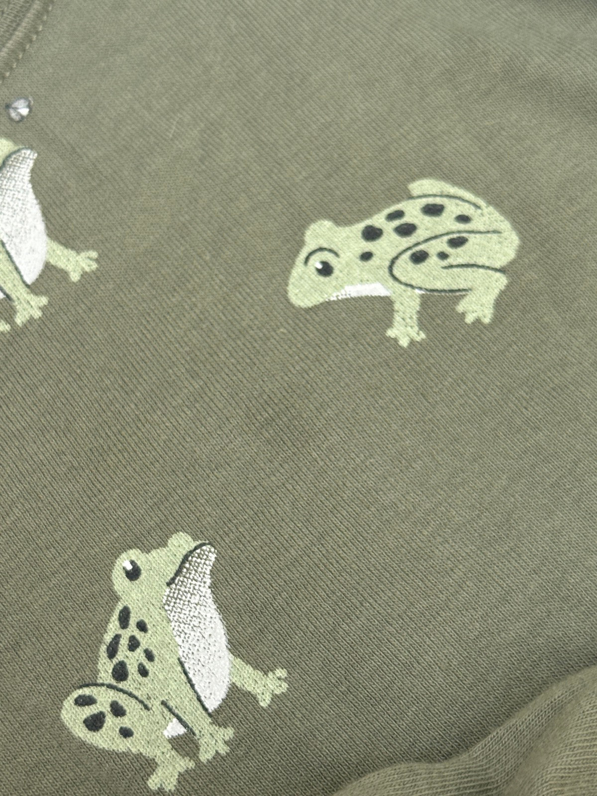 Petit Lem Frog Pajama Set Size 2