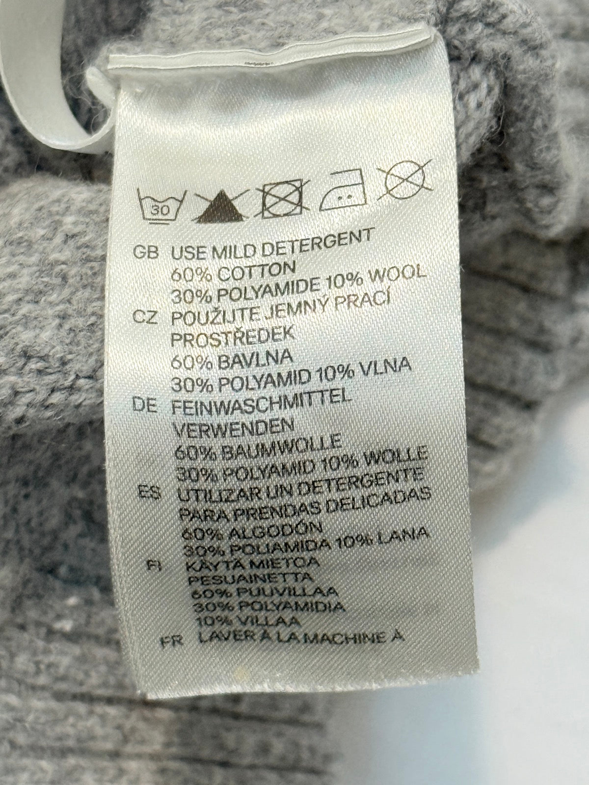 H&M Gray Cable Knit Sweater Size 2-4Y