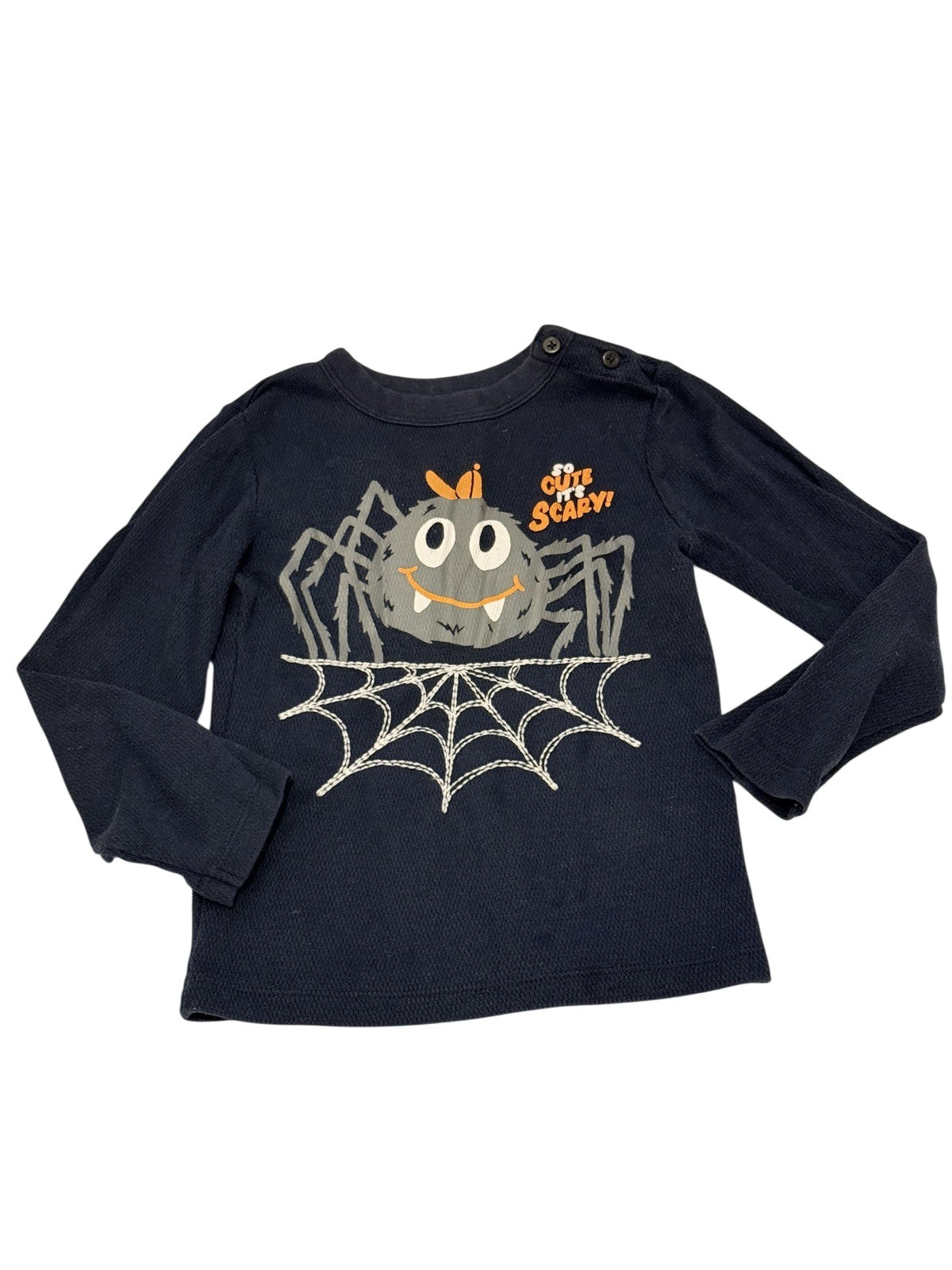 Joe Fresh Halloween Spider Thermal Top Size 4
