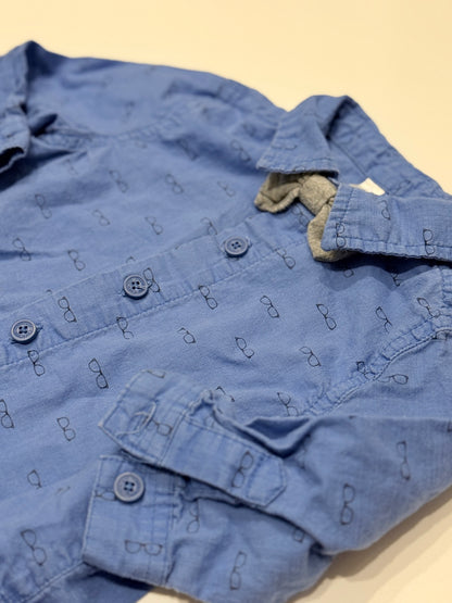 Cherokee Sunglasses Print Button-Up Shirt 6-9M