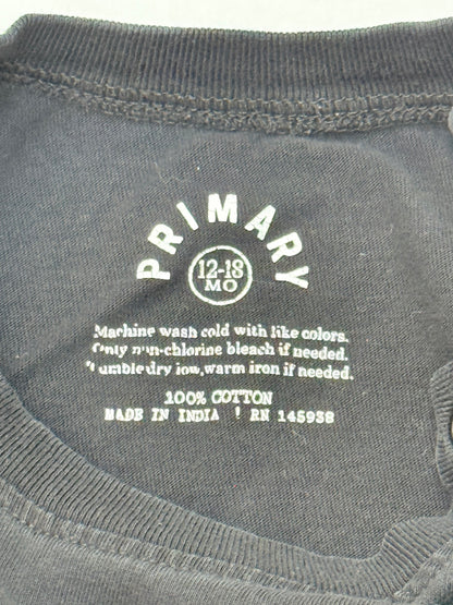 Primary Black T-Shirt 12-18M