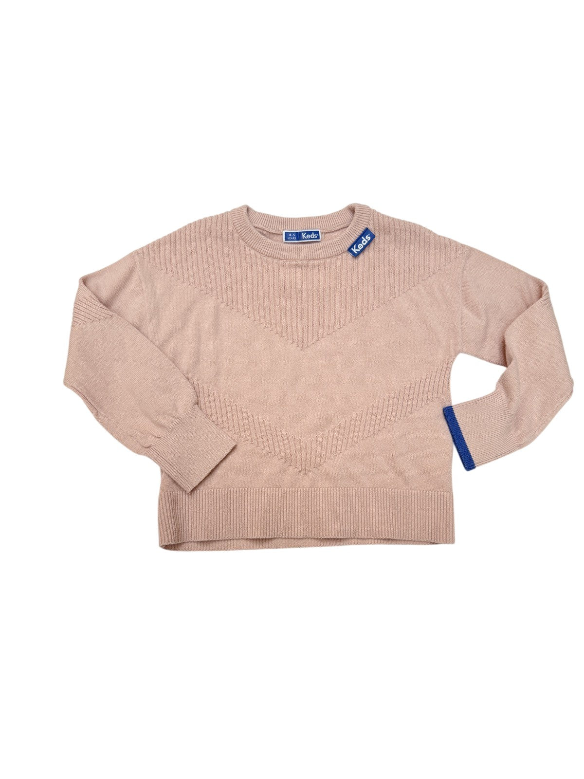 Keds Pink Ribbed Knit Sweater 4-5Y