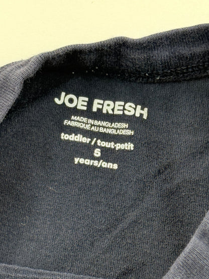 Joe Fresh Navy Car Graphic T-Shirt Size 5