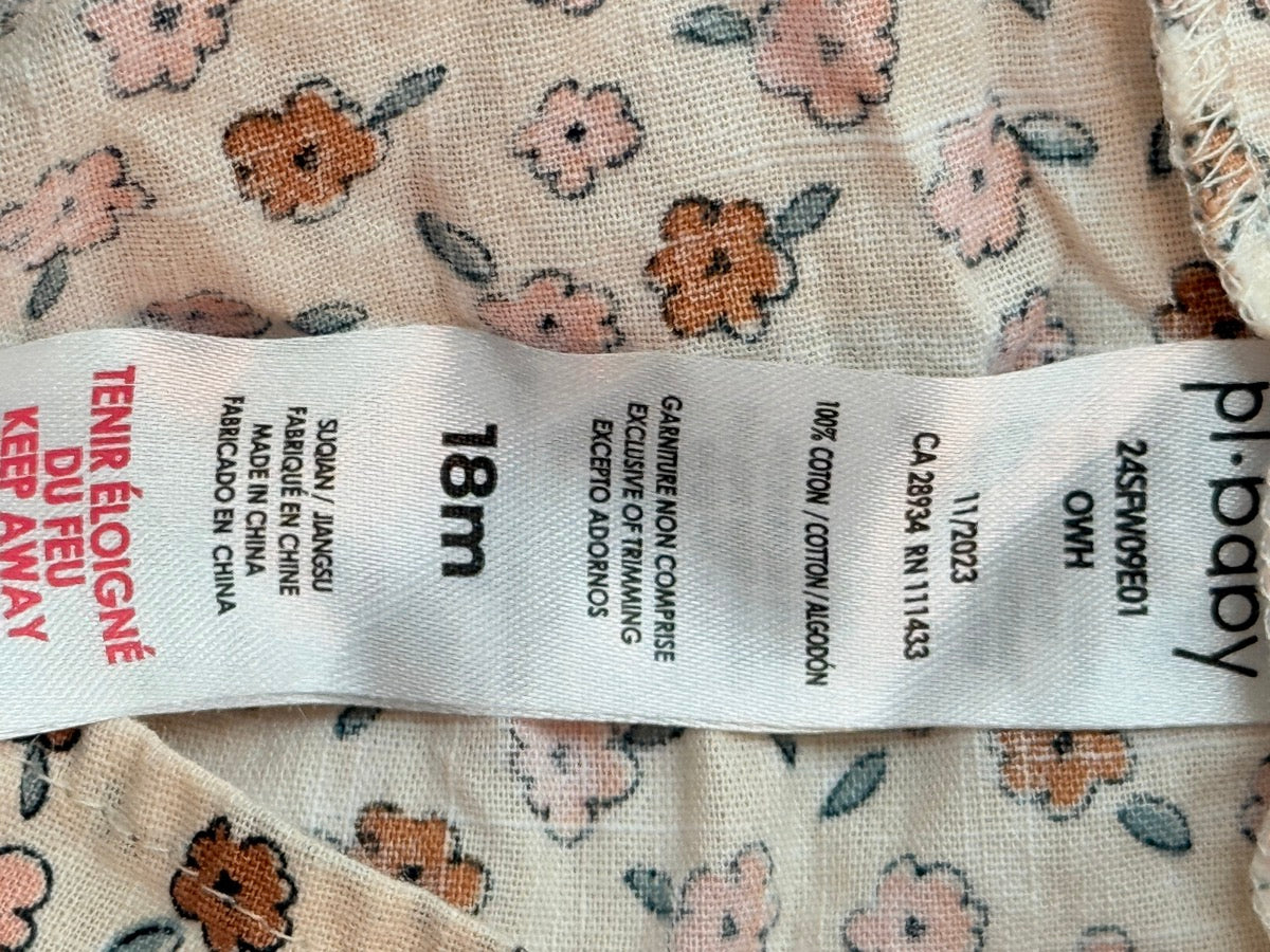 PL Baby Floral Ruffle Dress 18M