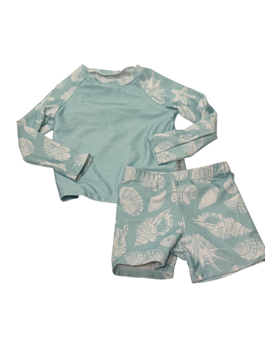 Seashell Print Rash Guard Set 18-24M
