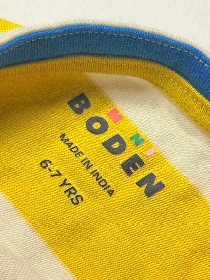 Mini Boden Multicolor Stripe T-Shirt 6-7Y
