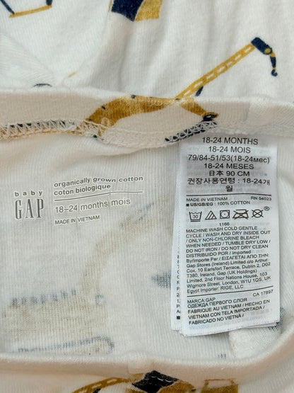Baby Gap Construction Truck Pajama Set 18-24M