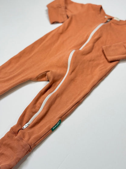 Parade Rust Zipper Footed Sleeper Romper 6-12m