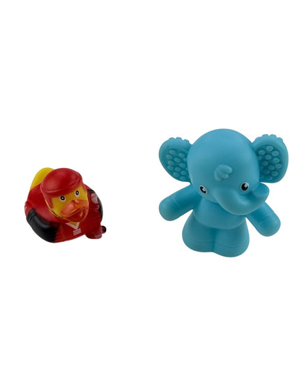 Infantino Elephant and Hockey Duck Bath Toys