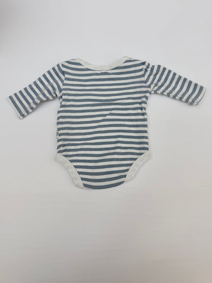 Rabbit + Bear Organic Striped Bodysuit 0-3M