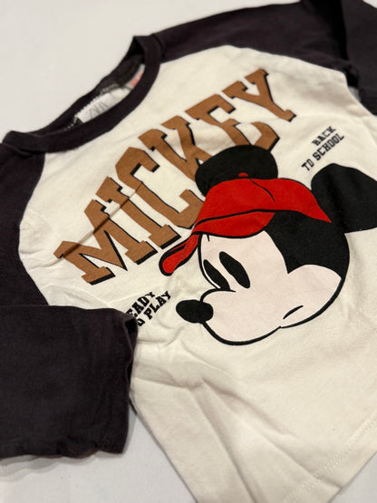 Zara Mickey Mouse Raglan Top 12-18m