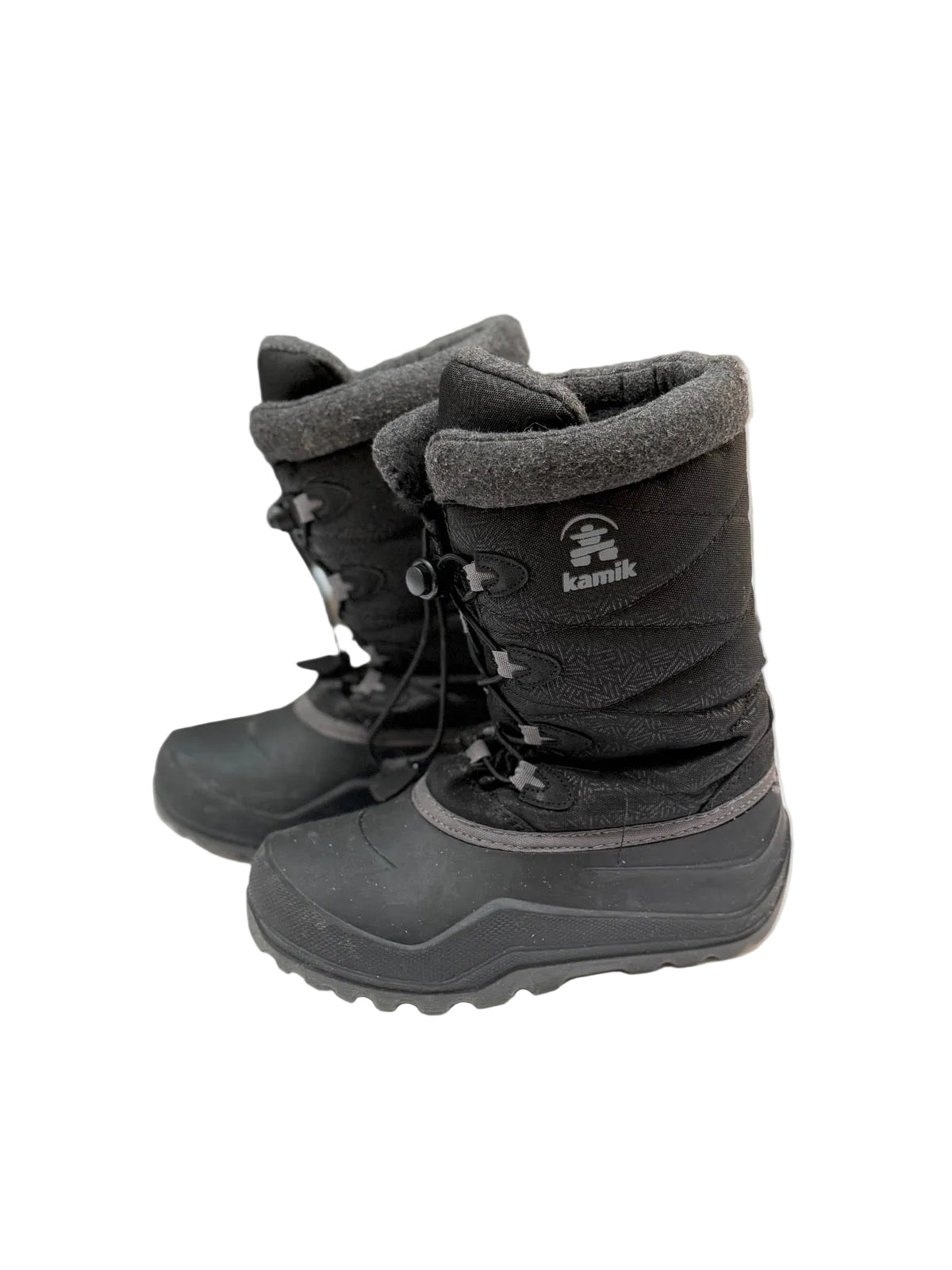 Kamik Black Insulated Snow Boots Size 4
