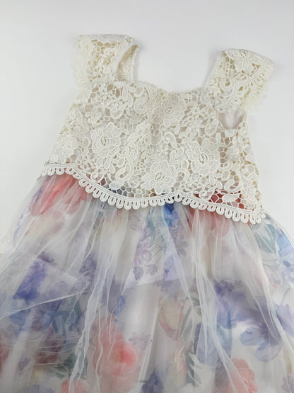 H&M Lace Floral Tulle Dress Size 6-7Y