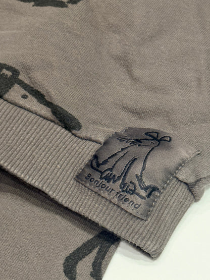 Zara - Bonjour Friend Dachshund Sweatsuit Set 2-3Y