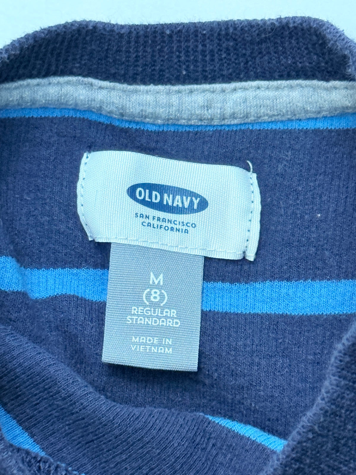 Old Navy Navy Striped Sweatshirt Size M (8) 8