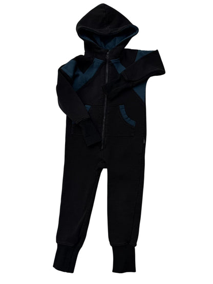OSSA Black Hooded Zip Romper Size 3-4Y