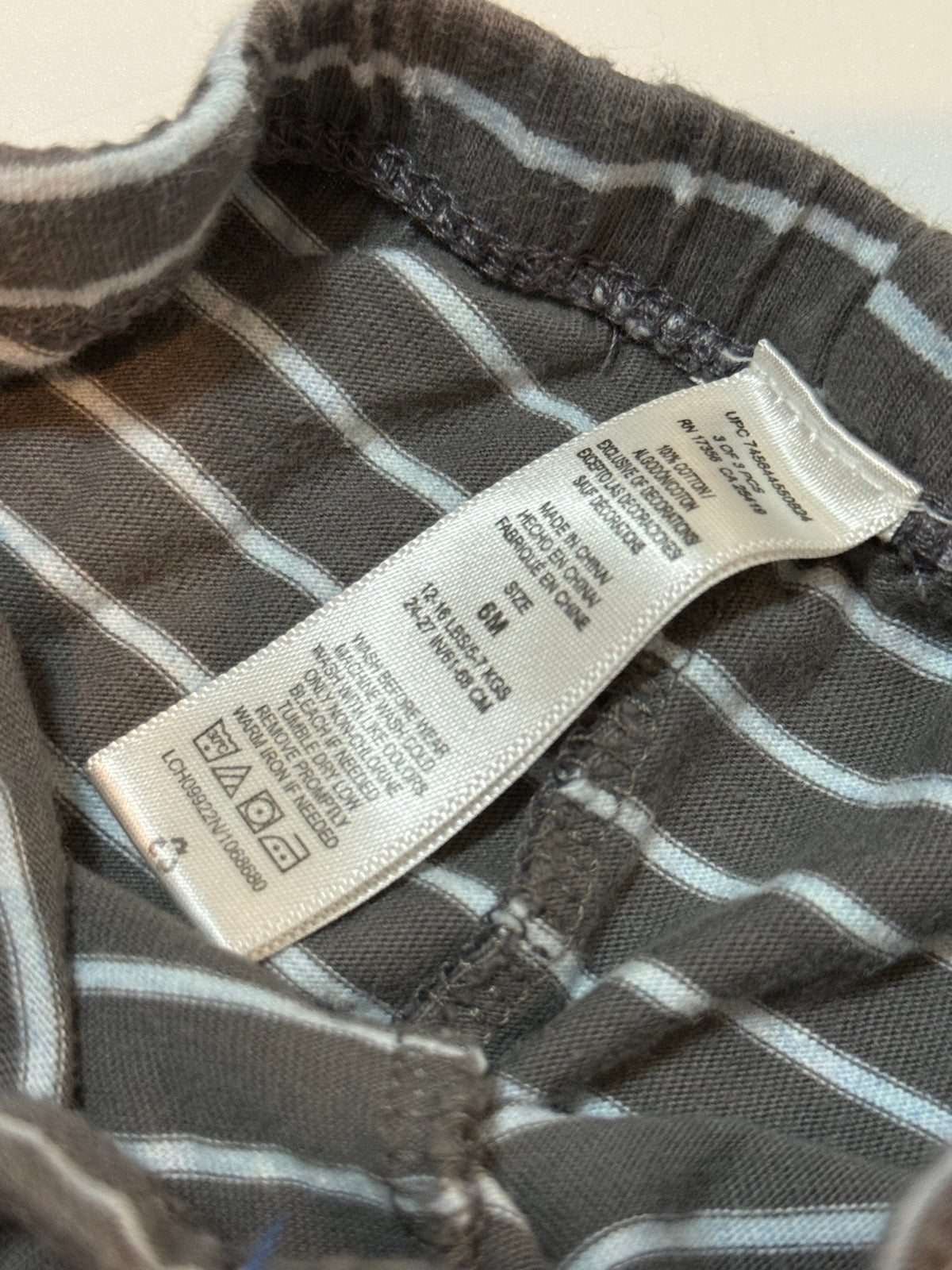 Carter's Gray Stripe Jogger Pants 6M