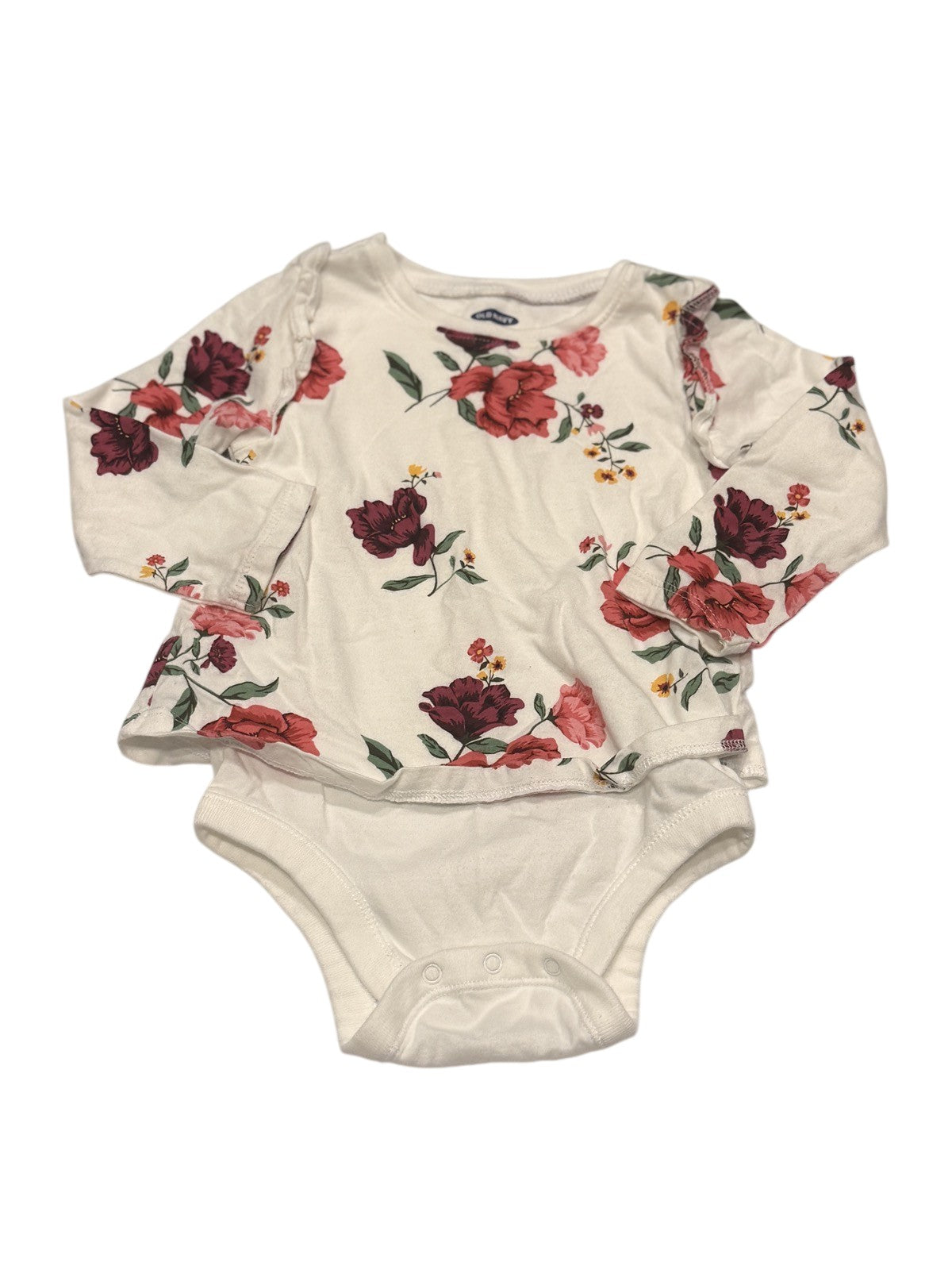 Old Navy Floral Ruffle Bodysuit 12-18M