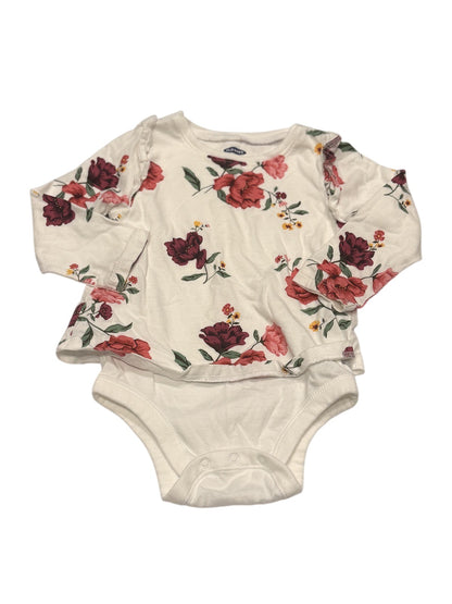 Old Navy Floral Ruffle Bodysuit 12-18M