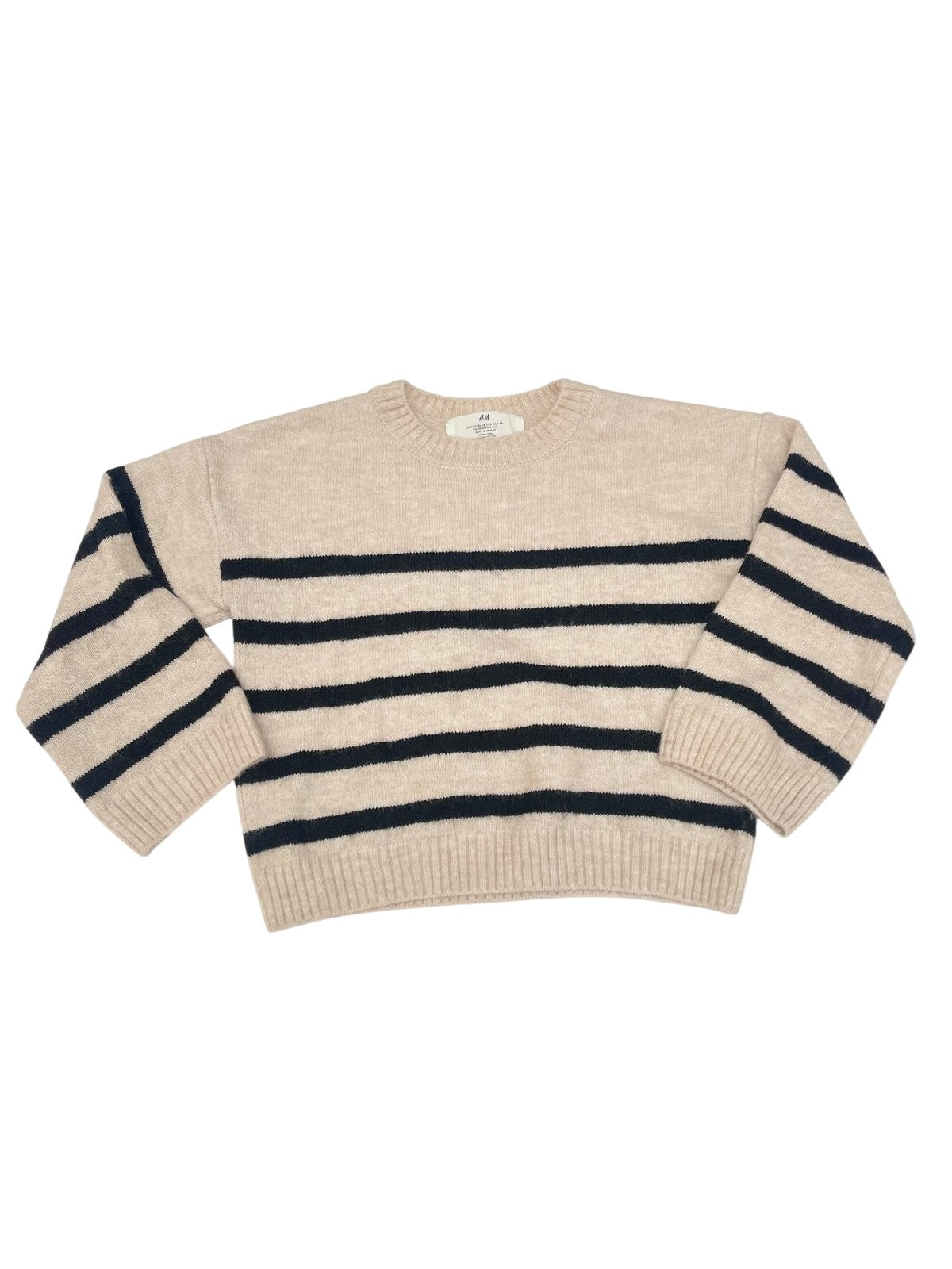 H&M Beige Black Striped Sweater Size 5T/6