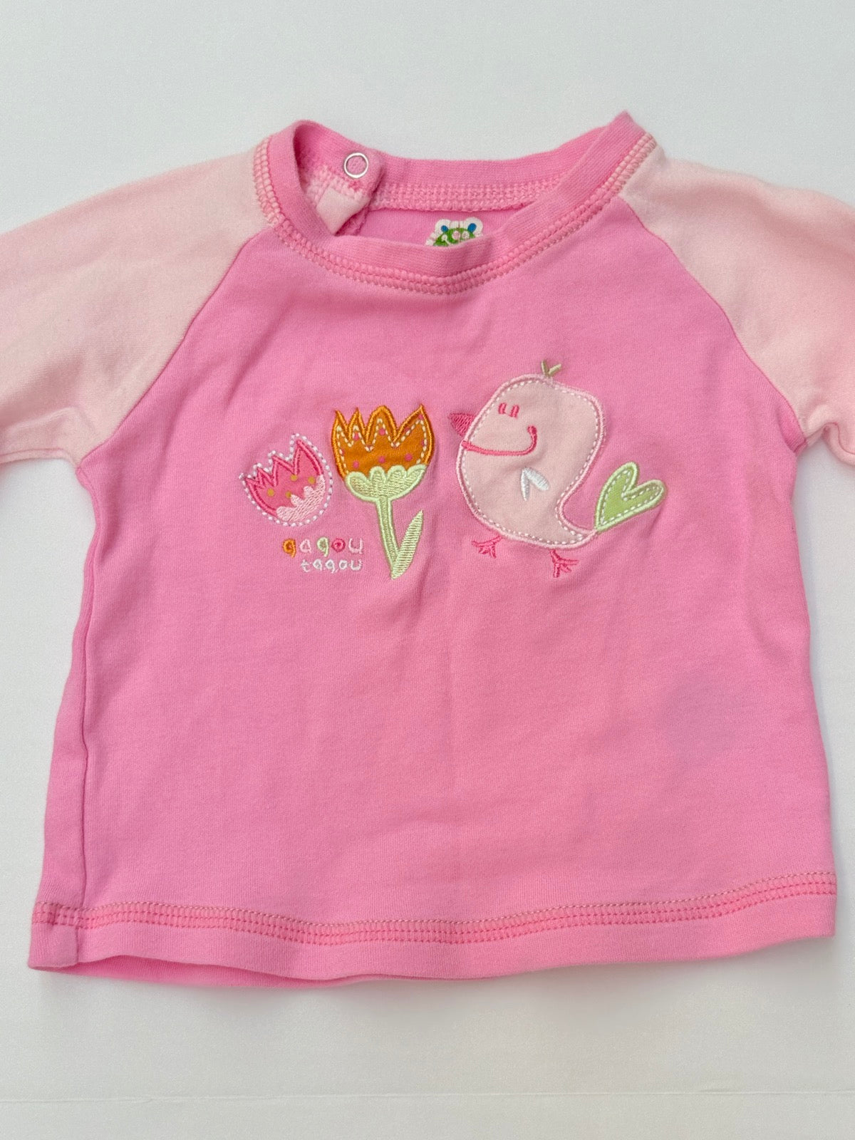 Gagou Tagou Pink Bird Top 0M