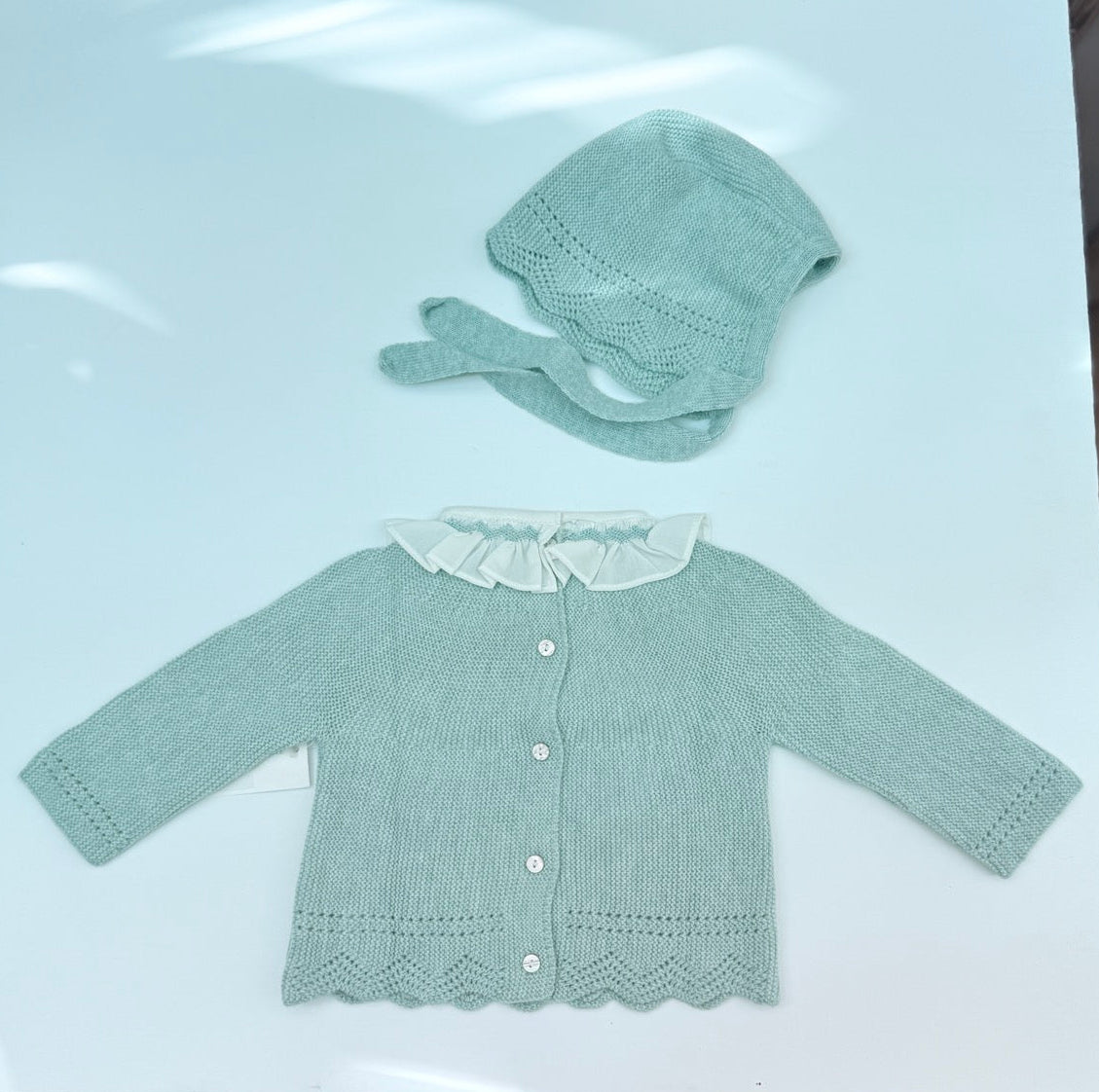 Martín Aranda 2-Piece Knit Sweater and Bonnet 0-3M