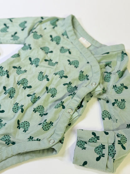 Hanna Andersson Turtle Print Bodysuit 6-12m
