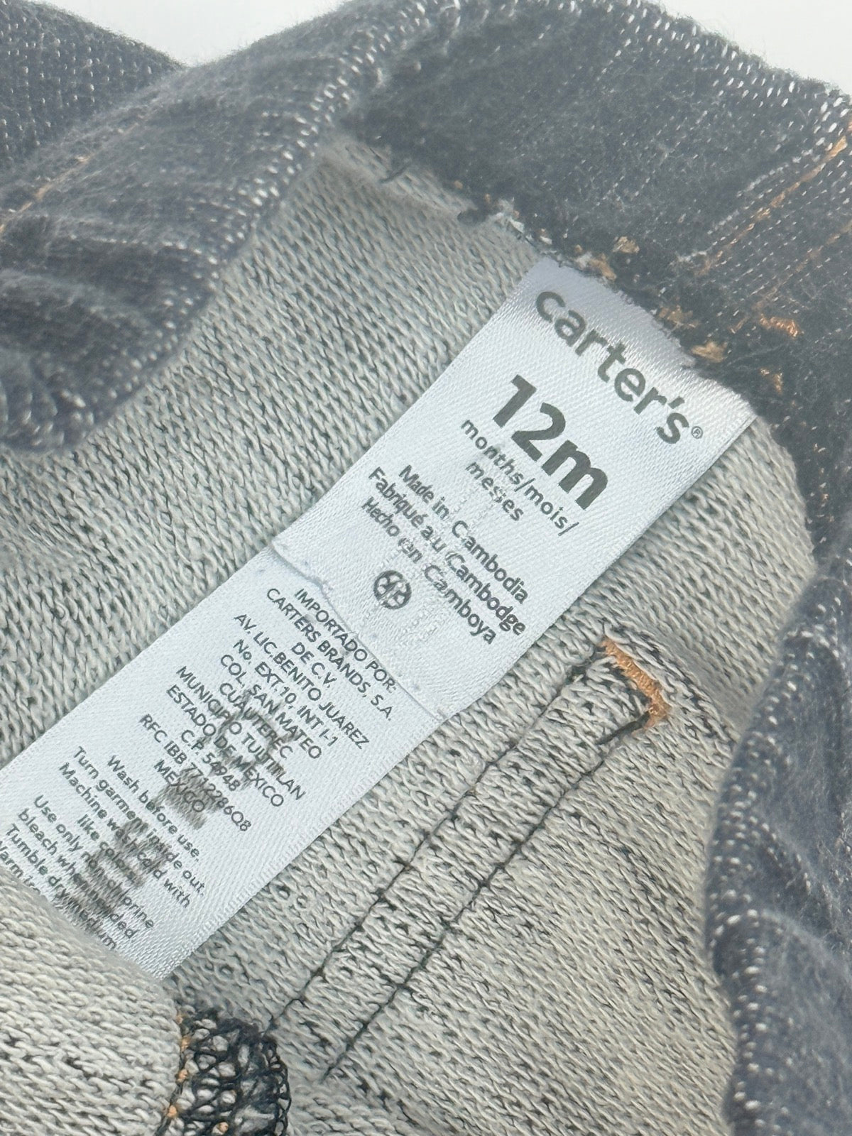 Carter's Dark Wash Denim Jogger Pants 12M