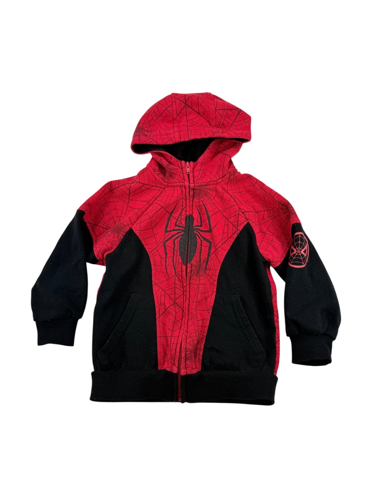 Marvel Spider-Man Red Black Zip-Up Hoodie